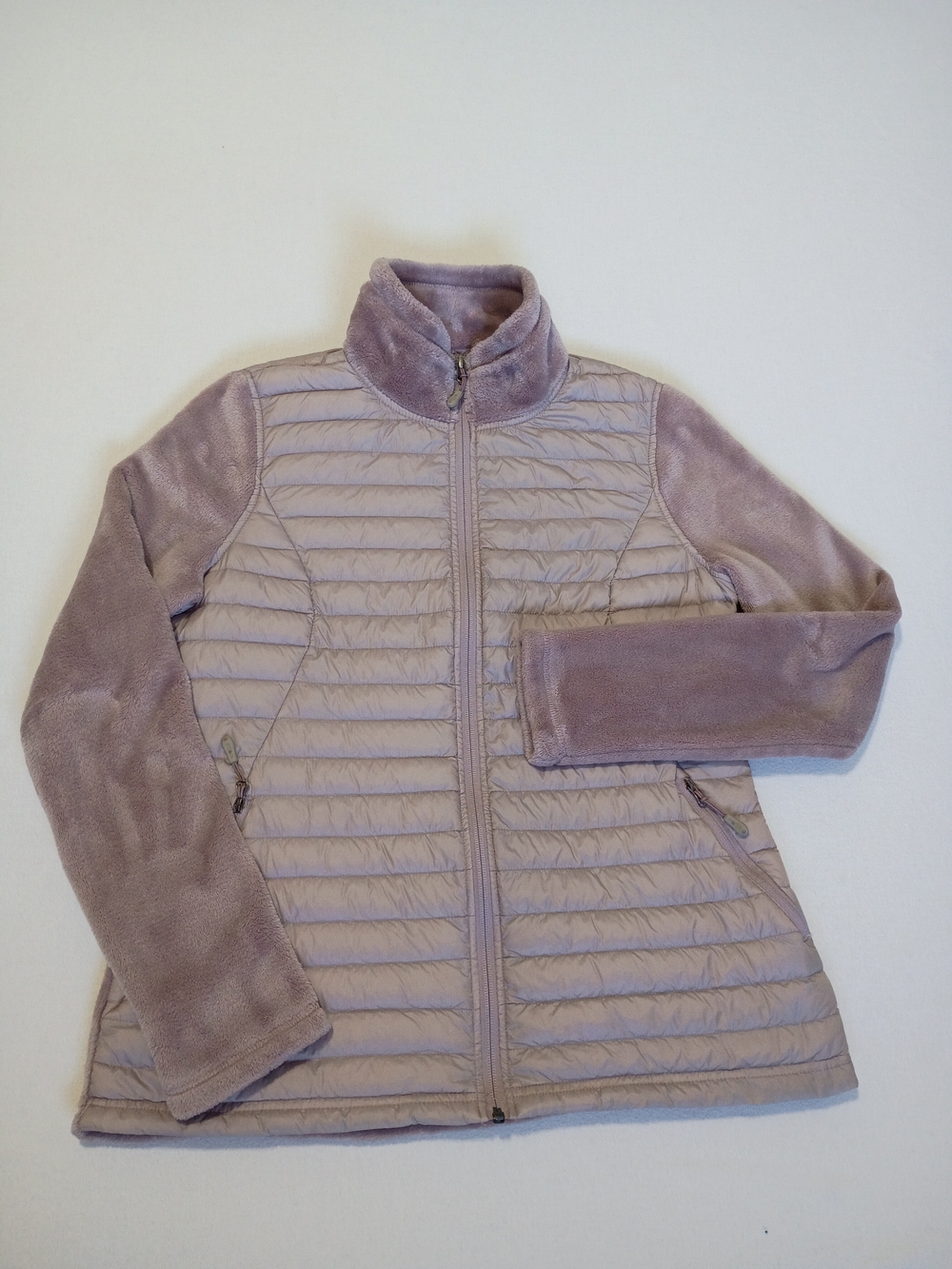 32 Degrees M Heat Women's Mixed Media Plush Faux Fur Down Puffer Jacket Mauve